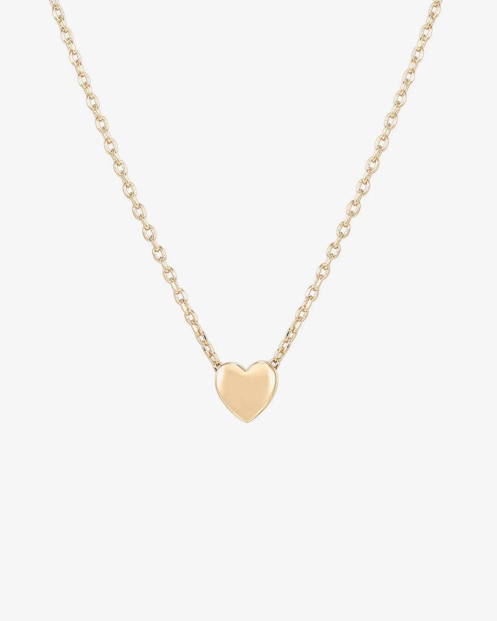 Front view of a gold-tone heart pendant necklace on a white background (PAVOI reference image; supplier appearance awaits verification)