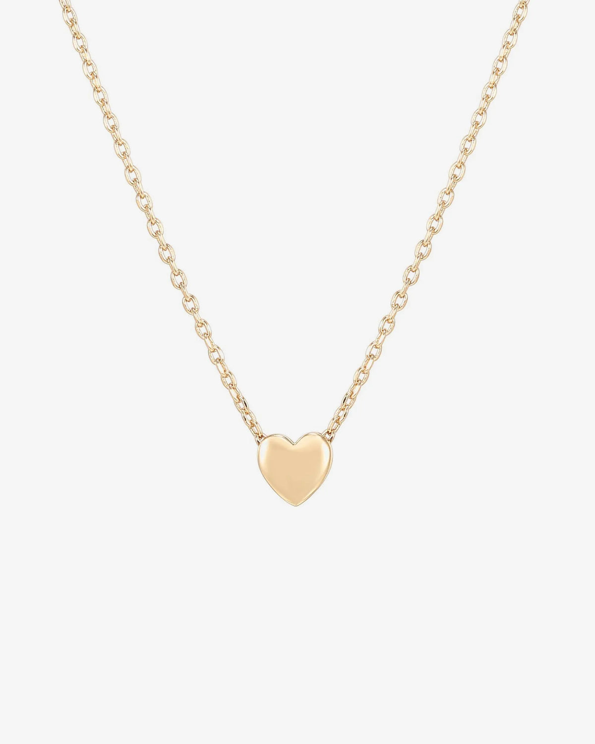 Front view of a gold-tone heart pendant necklace on a white background (PAVOI reference image; supplier appearance awaits verification)